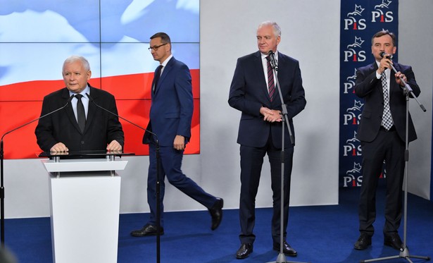 Mateusz Morawiecki, Jarosław Kaczyński, Zbigniew Ziobro, Jarosław Gowin