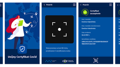 Aplikacja do sprawdzania ważności Unijnego Certyfikatu COVID