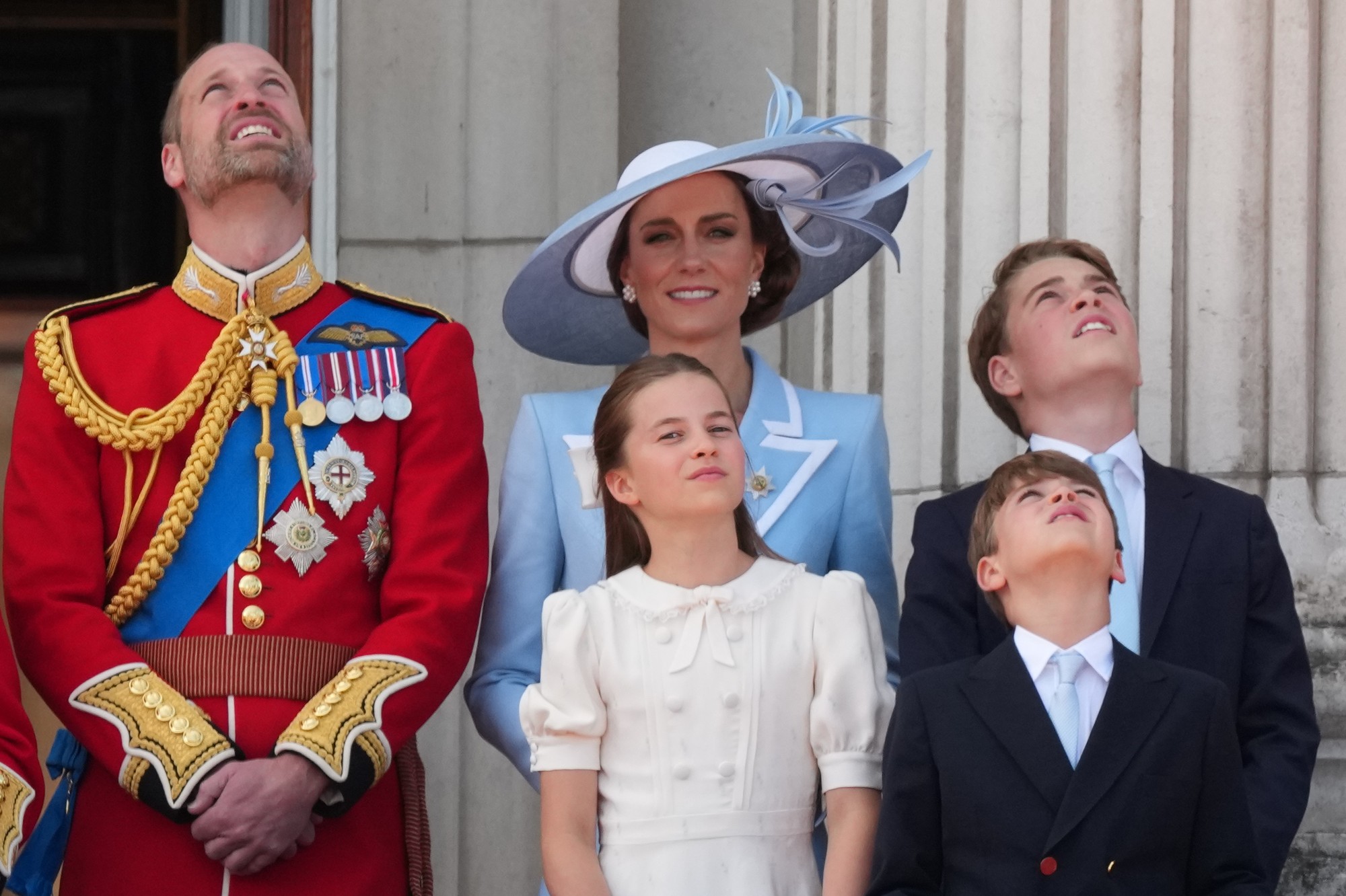 Princezná Charlotte s kráľovskou rodinou.