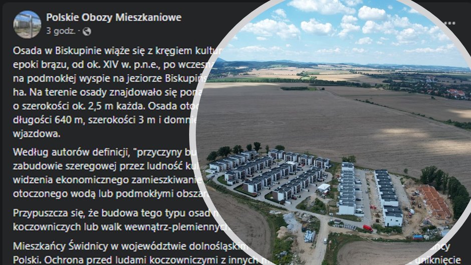 Polskie Obozy Mieszkaniowe przyrównały osiedle w Świdnicy do osady w Biskupinie 