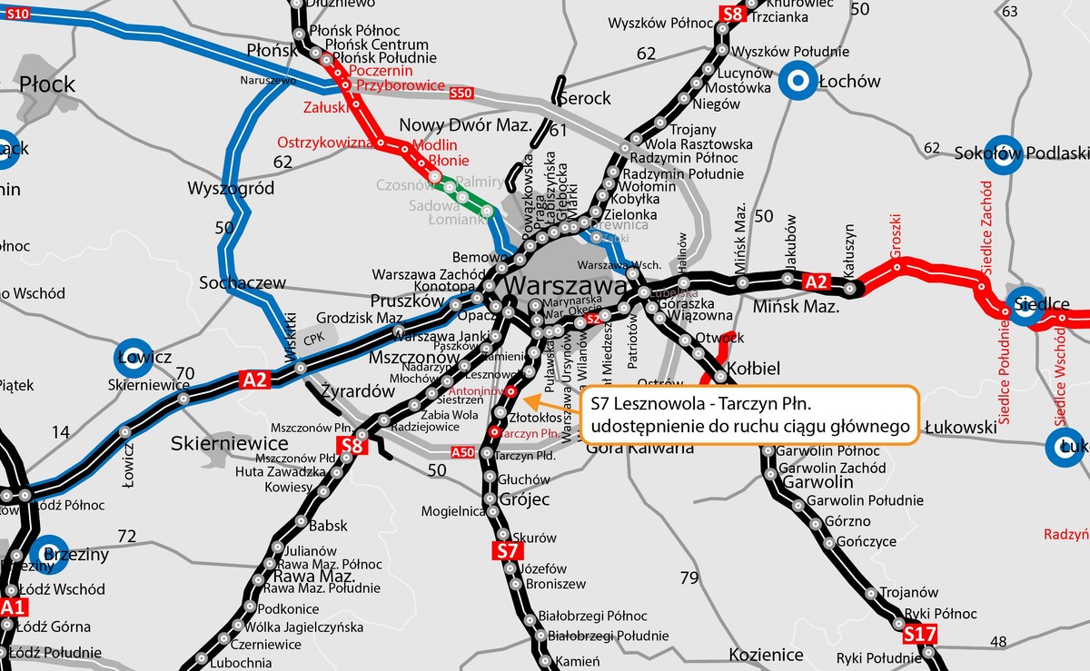 Nowy odcinek S7 Lesznowola - Tarczyn otwarty