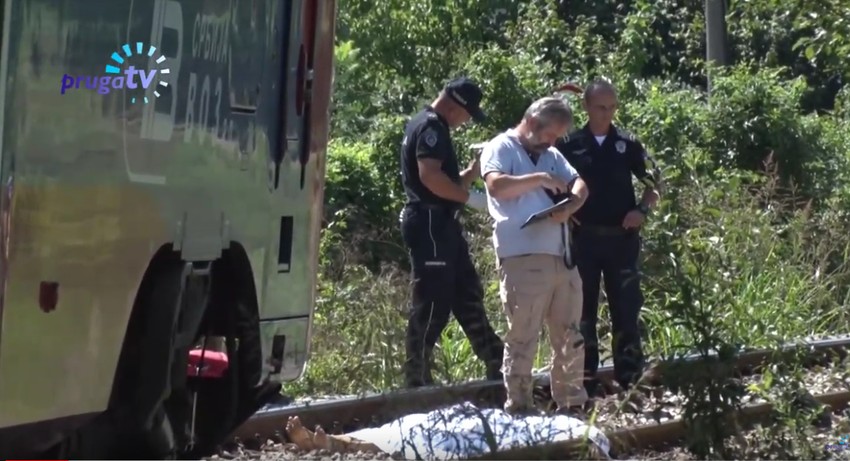 Devojka koju je udario voz, mesto nesreće