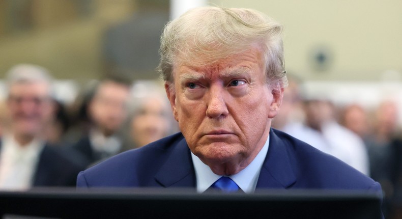 Donald Trump appearing in court in New York on October 2.Pool/Getty Images.