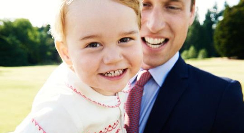 This photo of Prince William and his son Prince George was released by Kensington Palace via Twitter on July 21, 2015.