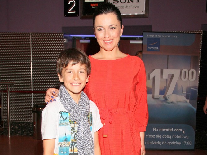 Beata Tadla z synem Janem Kietlińskim