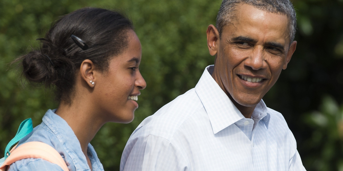 Barack Obama z córą Malią