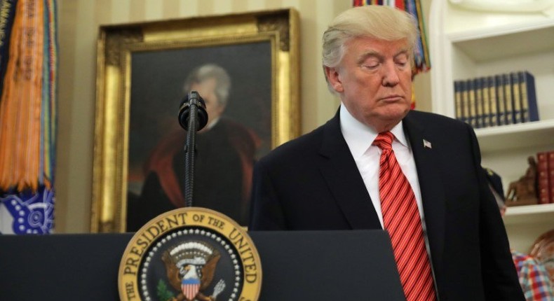 President Donald Trump in the Oval Office, July 21, 2017.