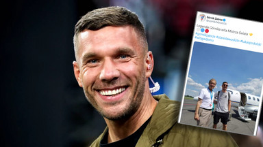 Podolski przyleciał do Polski. Na lotnisku witała go legenda Górnika Zabrze. "Jestem w domu"