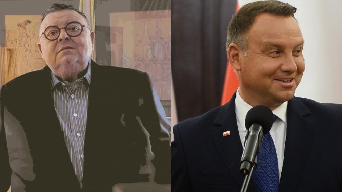 Wojciech Mann (mat. na prawach cyt. Facebook) i Andrzej Duda