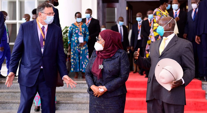 Patrick Pouyanné and Yoweri Museveni