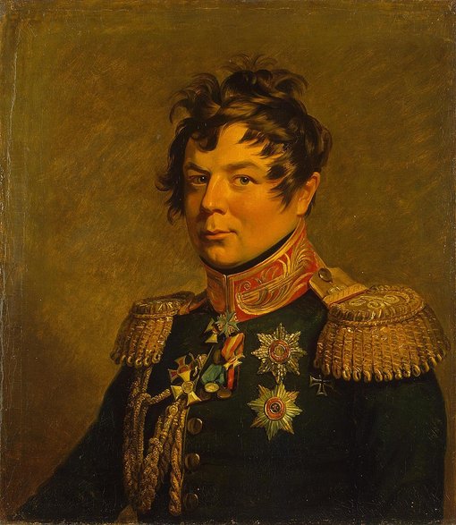 Portret feldmarszałka Iwana Dybicz Zabałkańskiego, obraz Gorga Dawe, między 1821-1825, Ermitaż