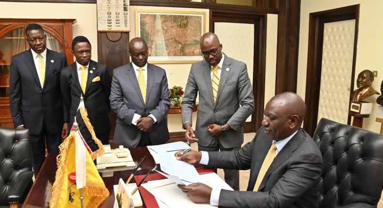 President William Ruto at his office in State House