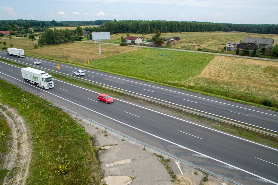 DK1 w okolicy Kamieńska