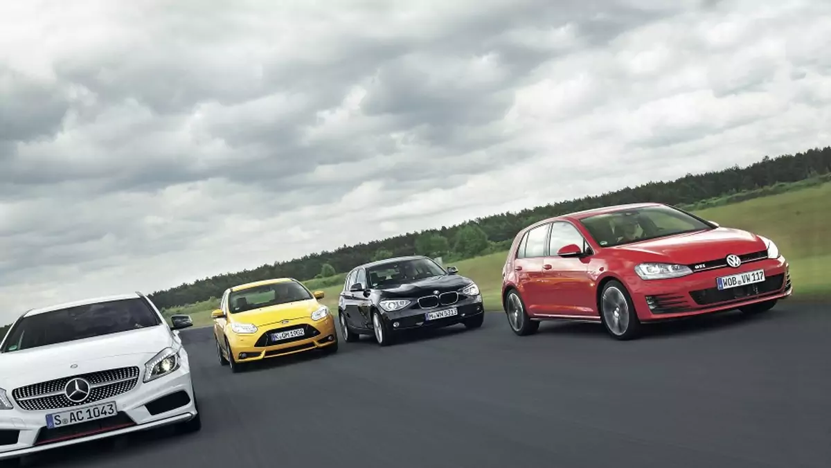 Golf GTI kontra Focus ST, BMW serii i i Mercedes klasy A: sportowe kompakty - mocniejsze niż kiedykolwiek