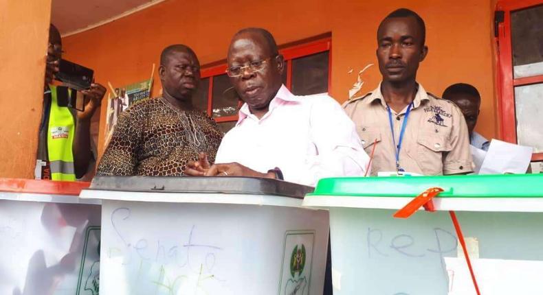 Oshiomhole commends INEC over conduct of polls