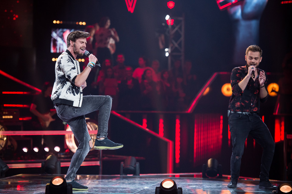 Mikołaj Macioszczyk i Kasjan Cieśla w programie "The Voice of Poland 10"