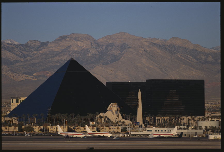 Samoloty Janet Airlines na lotnisku w Las Vegas