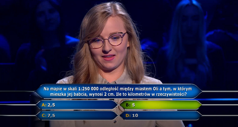 Pani Paulina Noworyta w programie "Milionerzy"