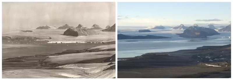 Porównanie lodowców na Svalbardzie / fot. Christian Åslund
