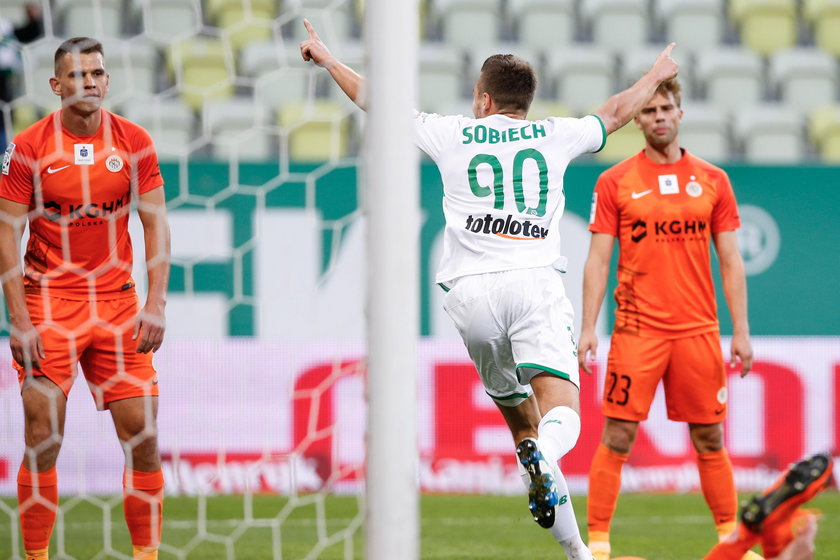 Pilka nozna. Ekstraklasa. Lechia Gdansk - Zaglebie Lubin. 22.09.2018