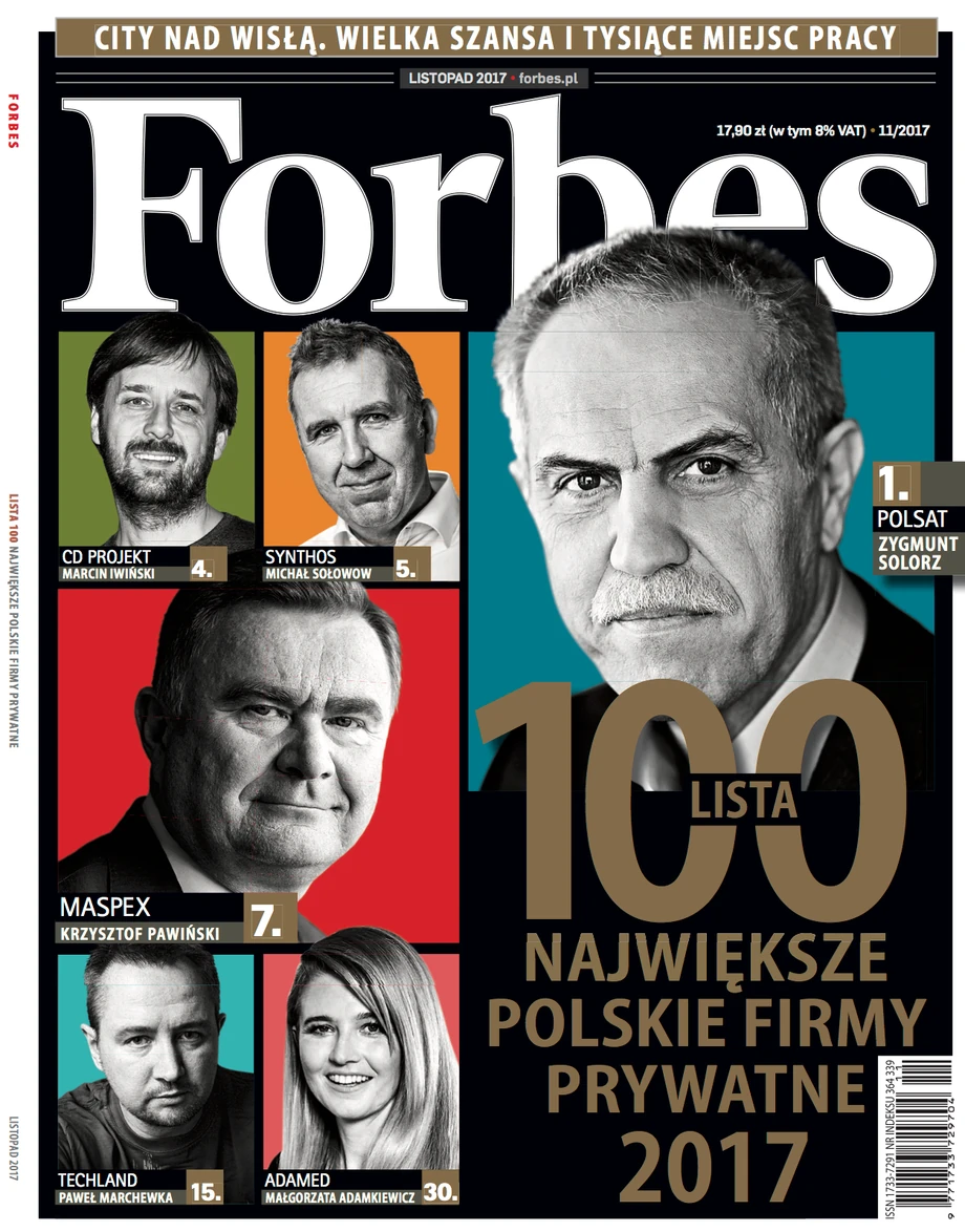 Okładka numeru 11/2017 "Forbes"