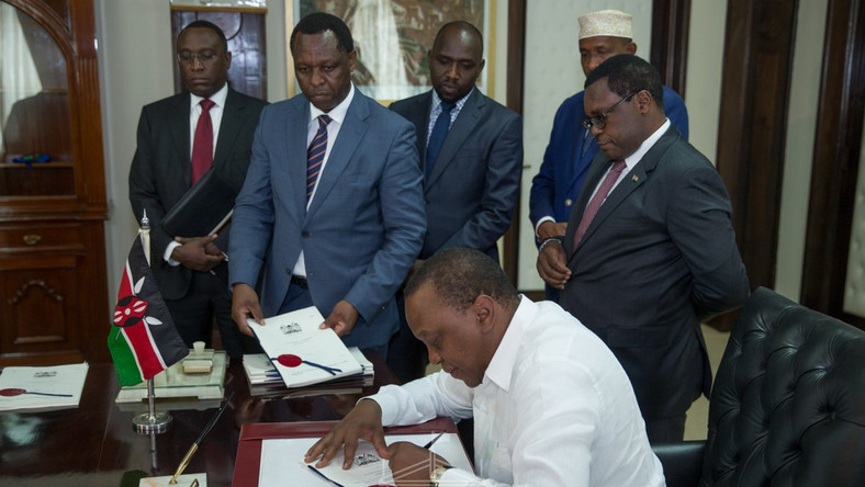 President Uhuru Kenyatta at his office on May 13, 2019