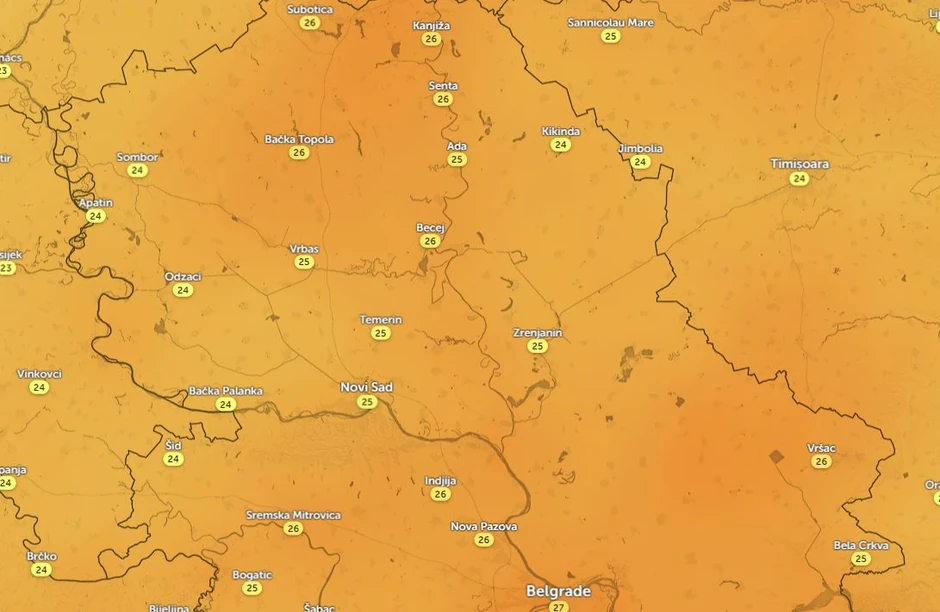 Hladni talas osetan je u Somboru