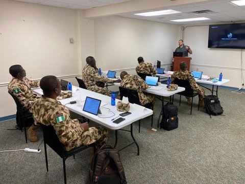 Nigerian Air Force says six of its pilots are in the U.S undergoing conversion training. [Twitter/@DefenseNigeria]