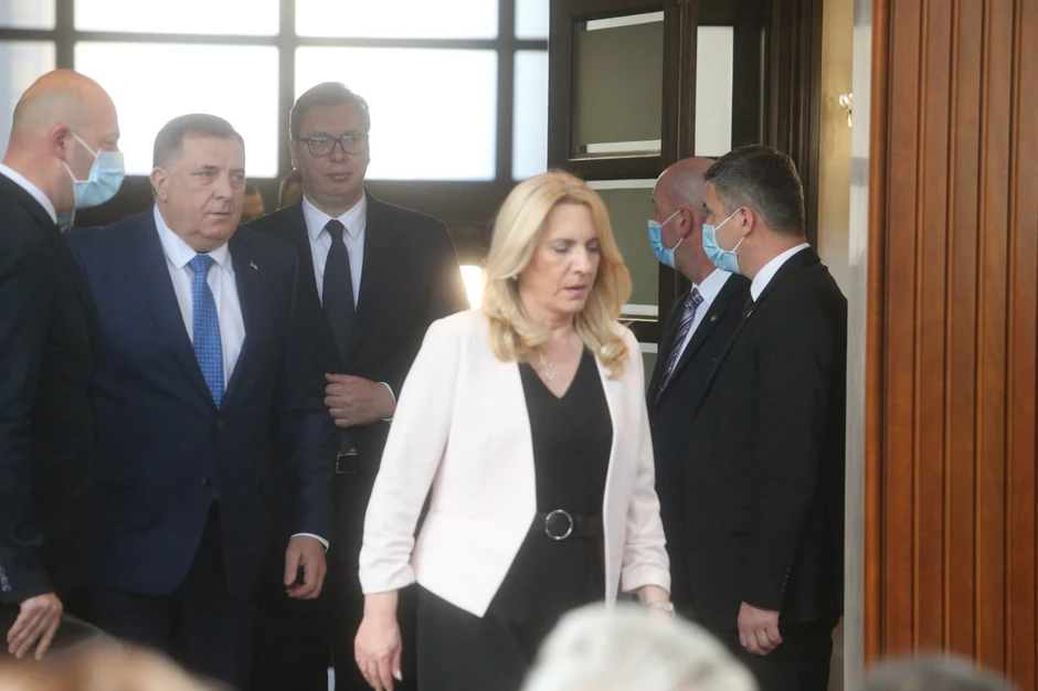 Željka Cvijanović, Milorad Dodik i Aleksandar Vučić