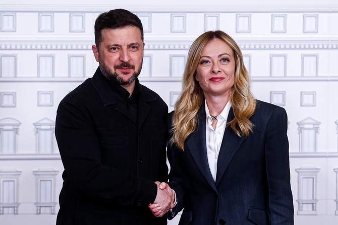 Đorđa Meloni i Volodimir Zelenski