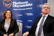 Małgorzata  Kidawa-Błońska i Jacek Jaśkowiak w Olsztynie,  28 listopada 2019 r. 