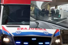 Wypadek w Białymstoku. Saab wjechał na czerwonym i uderzył w busa z dziećmi