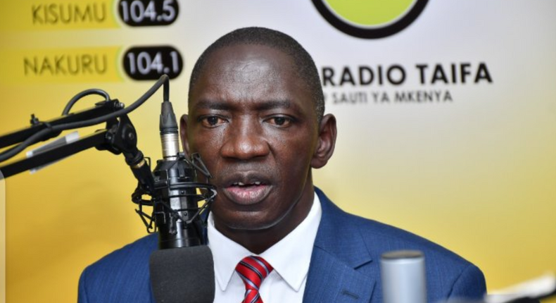 Government spokesperson Cyrus Oguna during an appearance on KBC Radio Taifa on July 5, 2022