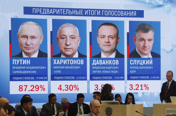 Władimir Putin rzekomo trzymał 87,29 proc. głosów