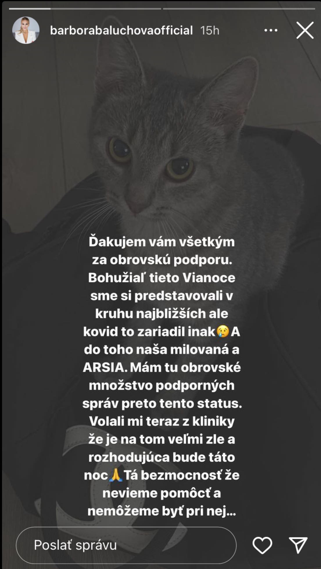 Barbora ešte v nedeľu verila na zázrak. 