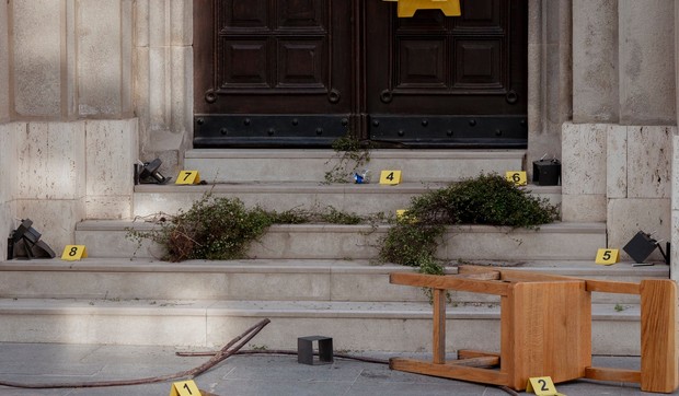 Vandalizovan Saborni hram Preobraženja Gospodnjeg u Zagrebu.