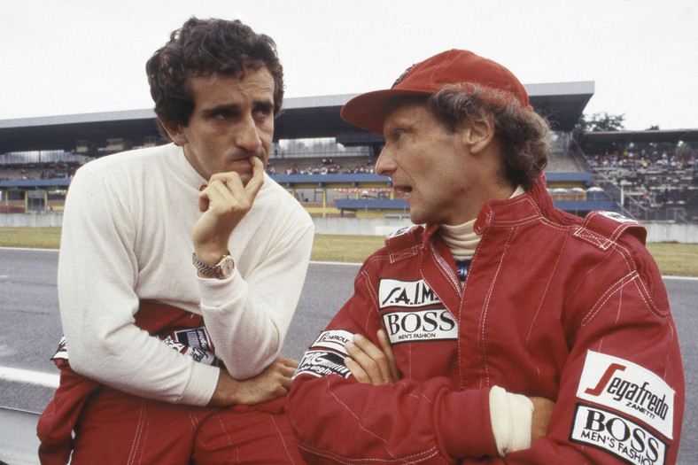 Alain Prost und Niki Lauda auf dem Hockenheimring (5. August 1984)