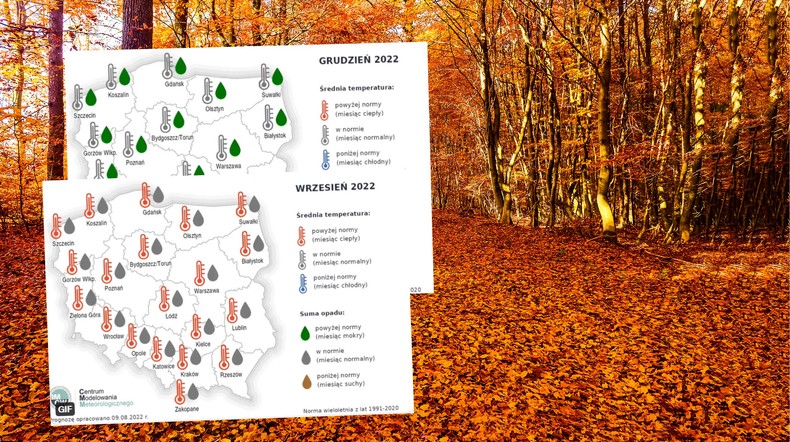 Lato może się przedłużyć, a jesienią zacznie mocniej padać (mapy: IMGW)
