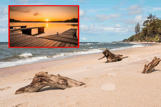 Jedną z atrakcji w Poddąbiu jest piaszczysta plaża