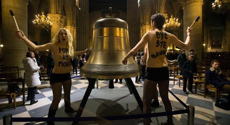 Women's acquittal in topless protest at Notre Dame is upheld