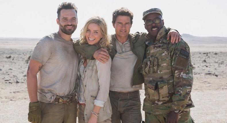 Annabelle Wallis, Tom Cruise, Jake Johnson and Courtney B. Vance