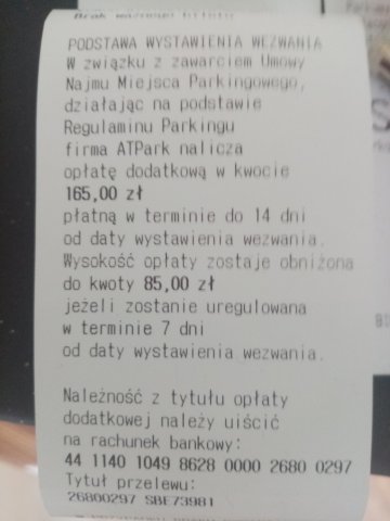 Pojechał do Biedronki na zakupy, pobrał bilet, a mimo to otrzymał wezwanie do zapłaty