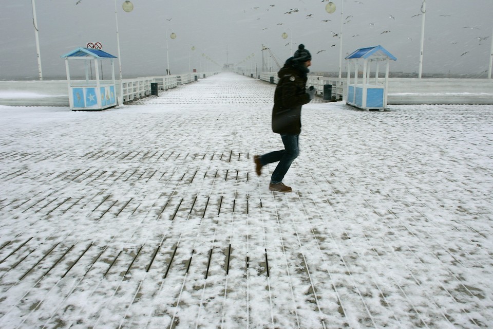 SOPOT ZIMA NAD MORZEM