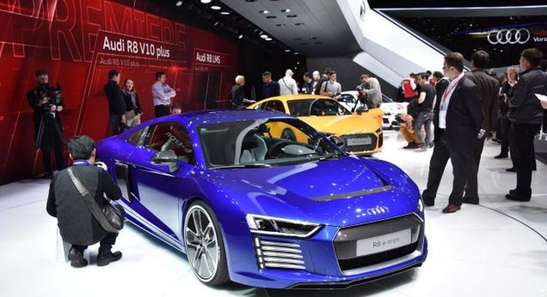 Audi R8 e-tron self-driving car during its launch.