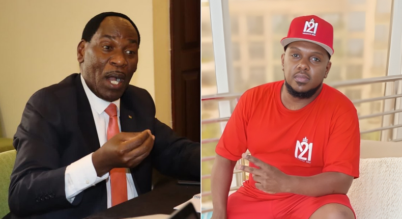 A collage of Dr Ezekiel Mutua and Nonini