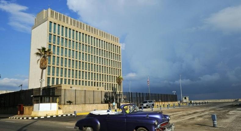 The US embassy in Havana, seen in 2015, was closed in 1961 when diplomatic relations broke down between Washington and Fidel Castro's young revolutionary regime