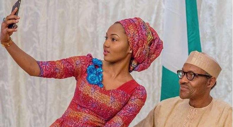 Zahra Buhari-Indimi with President Buhari 