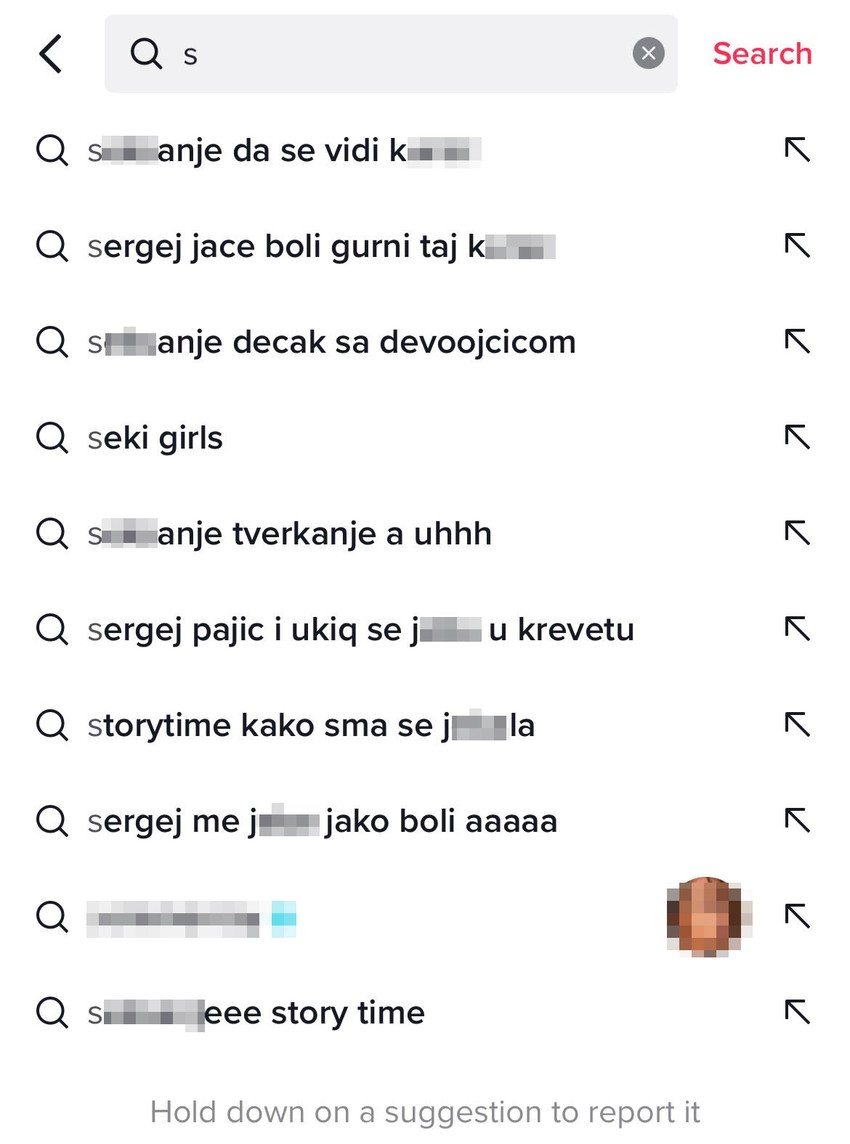 Tiktok pretraga preporuke