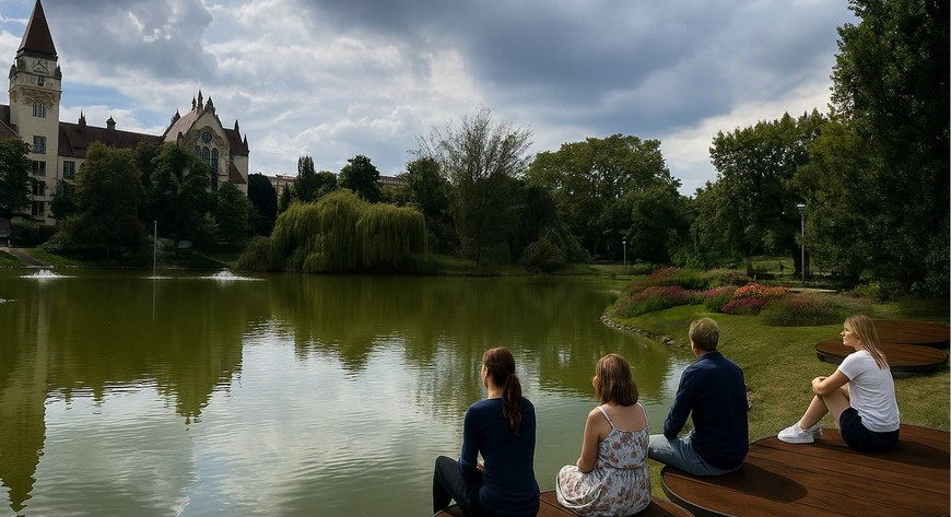 W parku powstaną tarasy m.in. od strony ul. Nowowiejskiej z widokiem na wrocławski Hogwarth