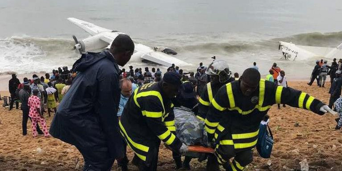 Katastrofa u Wybrzeża Kości Słoniowej. Samolot An-26 runął do morza tuż po starcie